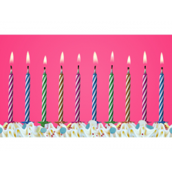 10x Bougie d'anniversaire MAGIQUES pour gâteau d'anniversaire