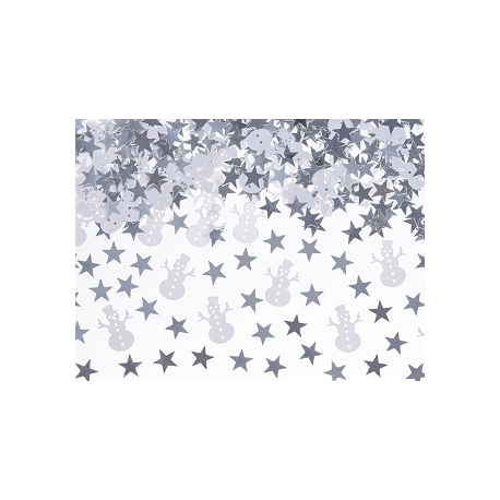Confettis bonhommes de neige et étoiles