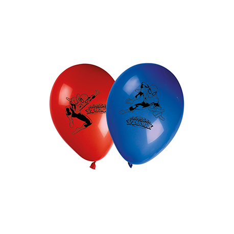 8 x Ballon "Spider Man" rouge et bleu