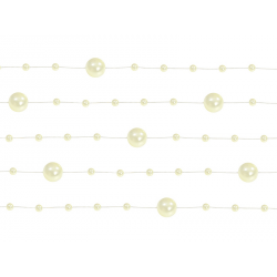 5 x Guirlande de perles crème 130 cm