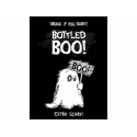 10 x étiquette Label bouteille "Boo" fantôme blanc