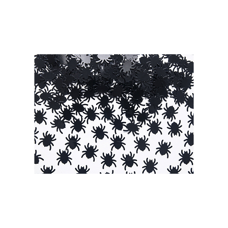 Confettis araignées noires x 100 Halloween