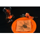 20 x Serviette Halloween toile et araignée noir et orange