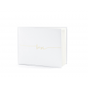 Livre d'or rectangulaire blanc avec Love doré 24x18.47cm