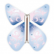 10 x papillon magique baroque bleu et arabesque rose