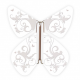 10 x papillon magique baroque blanc