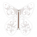 10 x papillon magique baroque blanc