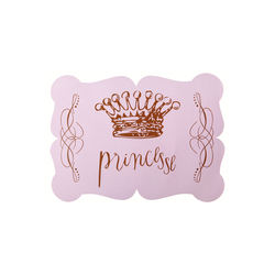 6 x set de table rose couronne et arabesques dorées