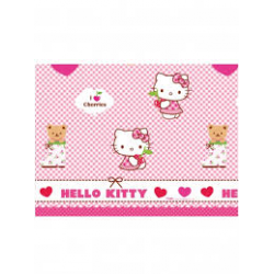 8 x Assiette Hello Kitty blanc, rose et rouge 23cm