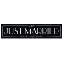 Plaque d'immatriculation "Just married" (50x11,5cm)