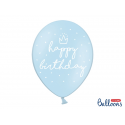 10x Ballon "Happy Birthday" bleu