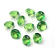 10 x Petit diamant en plastique vert clair (20 mm)