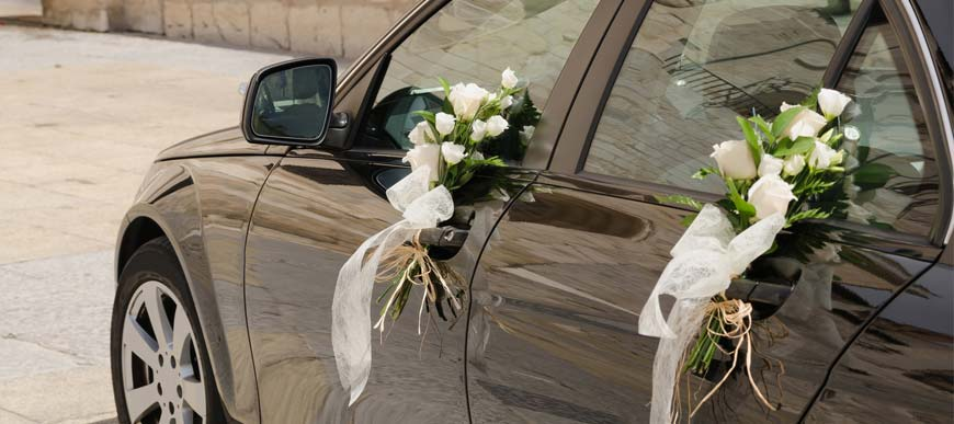 Décoration de voiture de mariage - decoration voiture mariage just married  (3) - La Fée Décoration